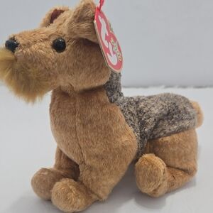 Ty Plush Terrier with Brown and Gray Fur
